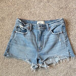 Abercrombie & Fitch Mom Shorts - Medium/Light Blue Light Blue